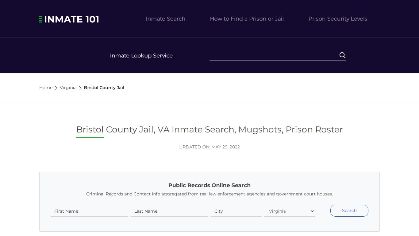 Bristol County Jail, VA Inmate Search, Mugshots, Prison Roster